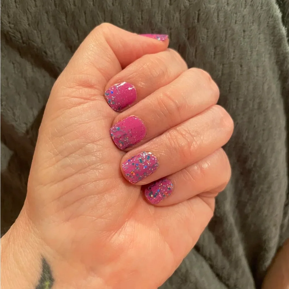 *Retired* Color Street: Less Bitter, More Glitter | Blue Pink Pastel Sparkle